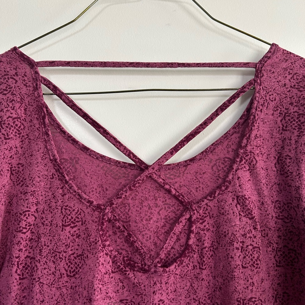 Semi-sheer Reversible Yoga Top - Size M